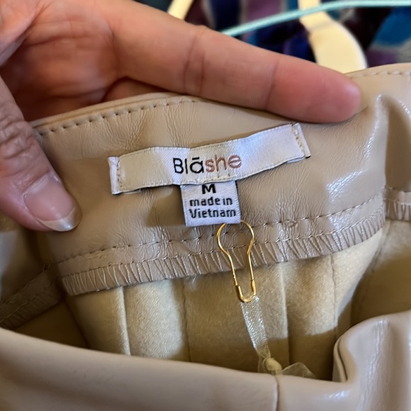 Faux Leather Pleated Skirt - Picture 3 of 5